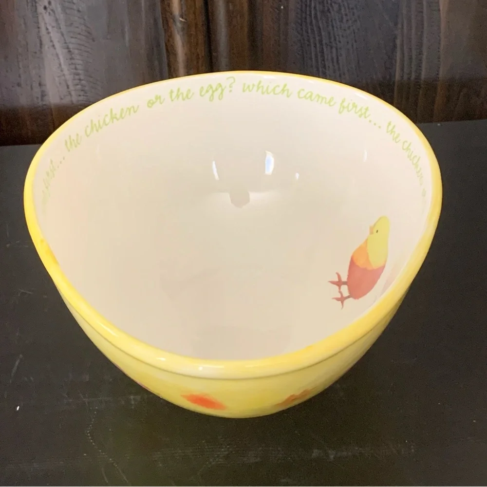 RARE - HTF Chicken or the Egg Department 56 Easter Egg Shaped Serving Bowl - Picture 9 of 16